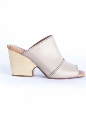Rachel Comey Dahl Leather Open-Toe Block Heel Mule Sandal